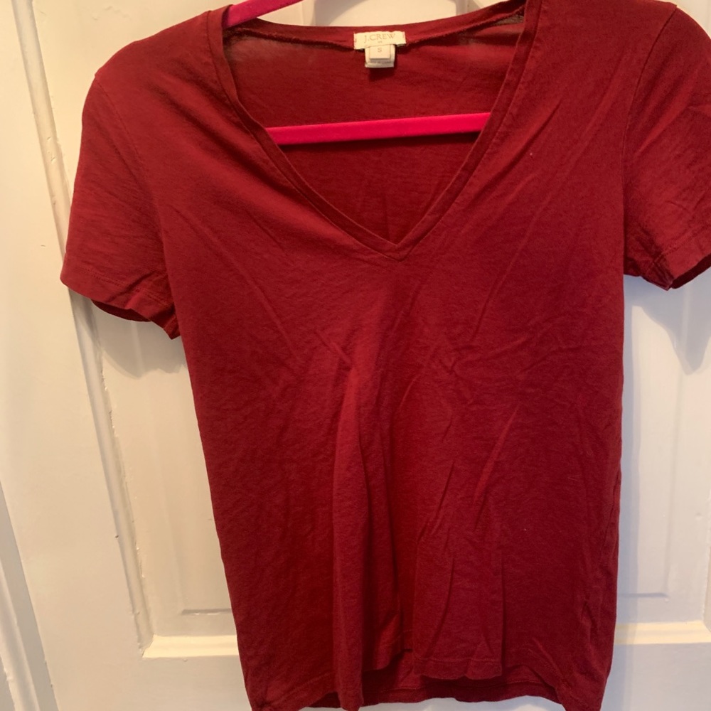 JCrew maroon t shirt